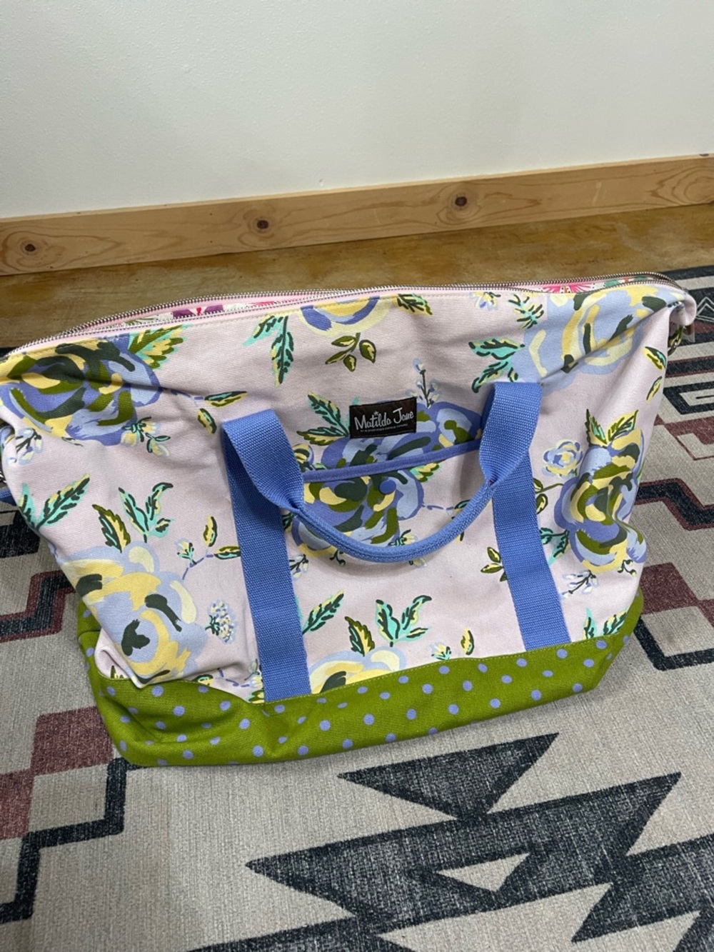Matilda Jane Floral Canvas Tote DuffleBag NWOT